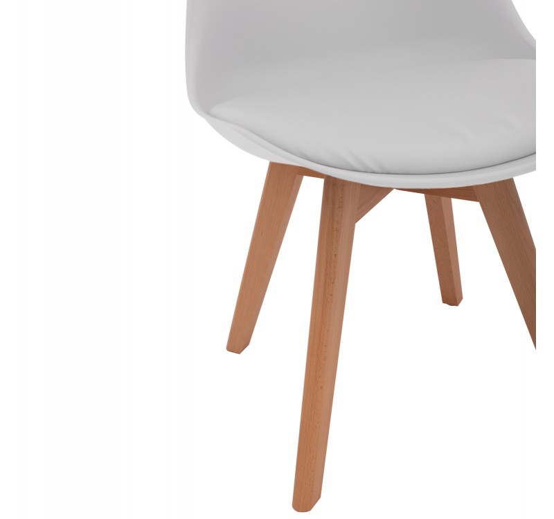 ΚΑΡΕΚΛΑ VEGAS HM0033.01 ΜΕ ΞΥΛΙΝΑ ΠΟΔΙΑ ΚΑΙ ΜΕ ΚΑΘΙΣΜΑ ΛΕΥΚΟ 47x56,6x82Υεκ.