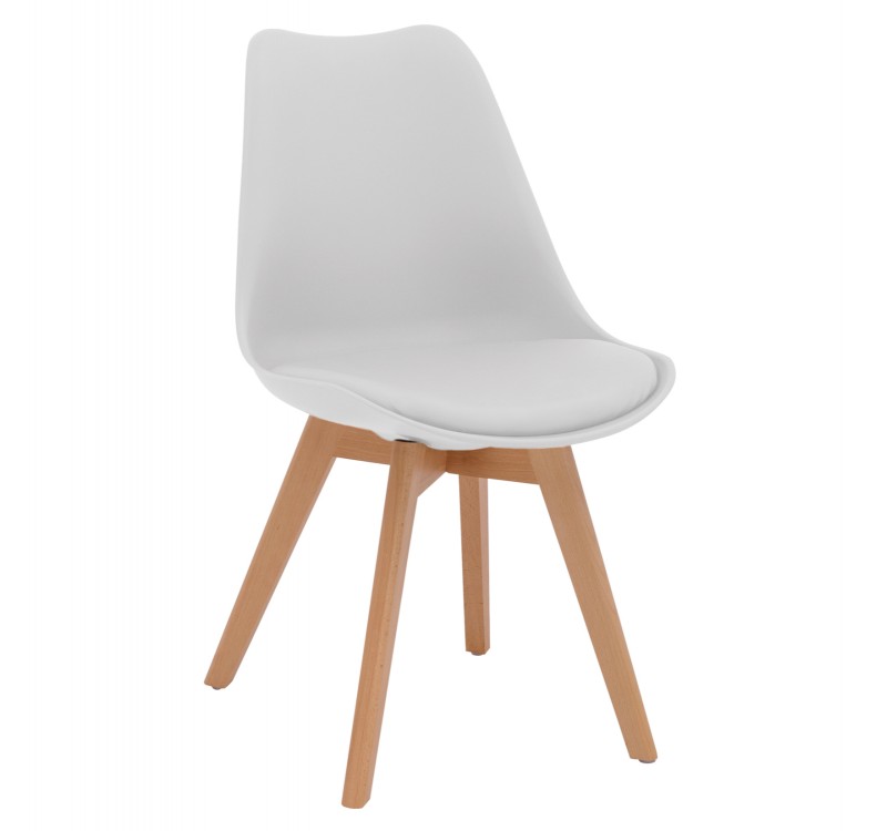 ΚΑΡΕΚΛΑ VEGAS HM0033.01 ΜΕ ΞΥΛΙΝΑ ΠΟΔΙΑ ΚΑΙ ΜΕ ΚΑΘΙΣΜΑ ΛΕΥΚΟ 47x56,6x82Υεκ.