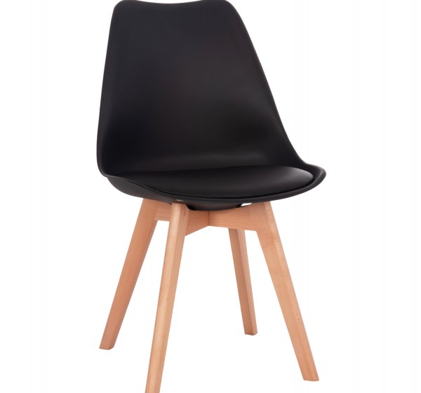 ΚΑΡΕΚΛΑ VEGAS HM0033.02 ΜΕ ΞΥΛΙΝΑ ΠΟΔΙΑ ΚΑΙ ΜΕ ΚΑΘΙΣΜΑ ΜΑΥΡΟ 48x49x81Υεκ.