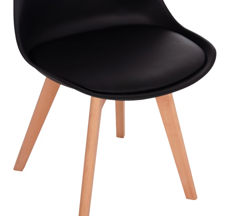 ΚΑΡΕΚΛΑ VEGAS HM0033.02 ΜΕ ΞΥΛΙΝΑ ΠΟΔΙΑ ΚΑΙ ΜΕ ΚΑΘΙΣΜΑ ΜΑΥΡΟ 48x49x81Υεκ.