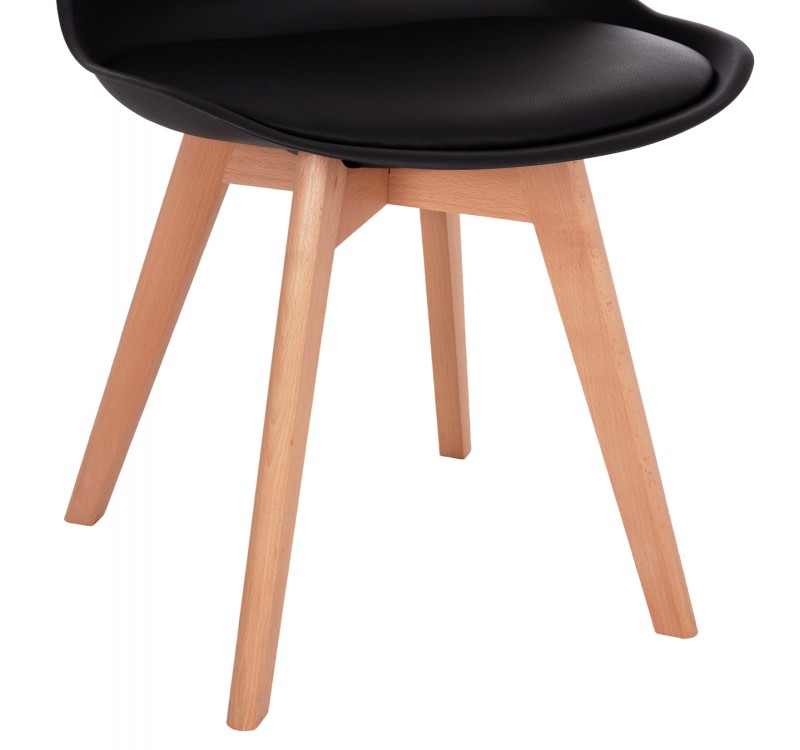 ΚΑΡΕΚΛΑ VEGAS HM0033.02 ΜΕ ΞΥΛΙΝΑ ΠΟΔΙΑ ΚΑΙ ΜΕ ΚΑΘΙΣΜΑ ΜΑΥΡΟ 48x49x81Υεκ.