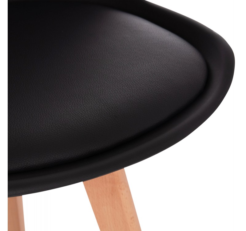 ΚΑΡΕΚΛΑ VEGAS HM0033.02 ΜΕ ΞΥΛΙΝΑ ΠΟΔΙΑ ΚΑΙ ΜΕ ΚΑΘΙΣΜΑ ΜΑΥΡΟ 48x49x81Υεκ.