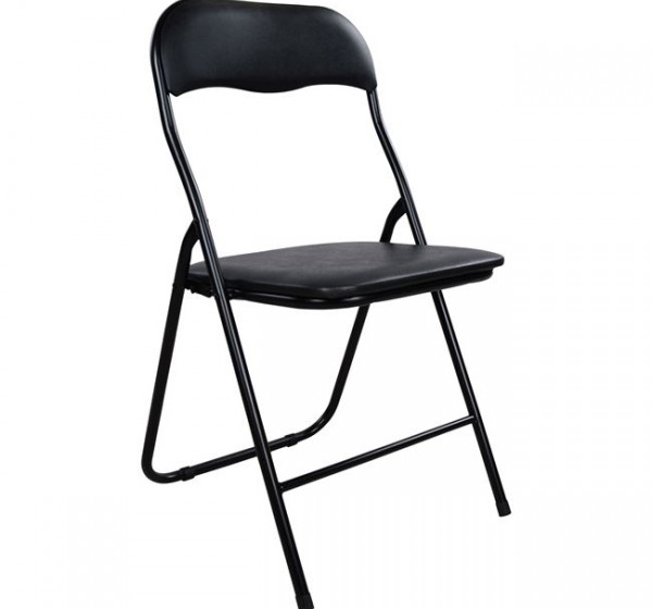 ΚΑΡΕΚΛΑ ΠΤΥΣΣΟΜΕΝΗ PADMA PU ΜΑΥΡΗ HM0044 38X47X82Y ΕΚ.