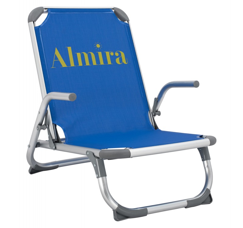 ΚΑΡΕΚΛΑΚΙ ΠΑΡΑΛΙΑΣ ΑΛΟΥΜINIOY ΒΑΡ.ΤΥΠΟΥ ΨΗΛΗ ΠΛΑΤΗ ALMIRA HM5053.01 ΜΠΛΕ 56x70x66Υεκ