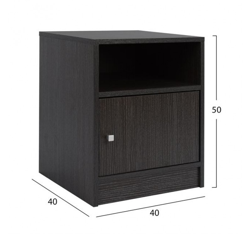 ΚΟΜΟΔΙΝΟ ΜΕΛΑΜΙΝΗΣ MALORY HM2205.01 ZEBRANO 40x40x50