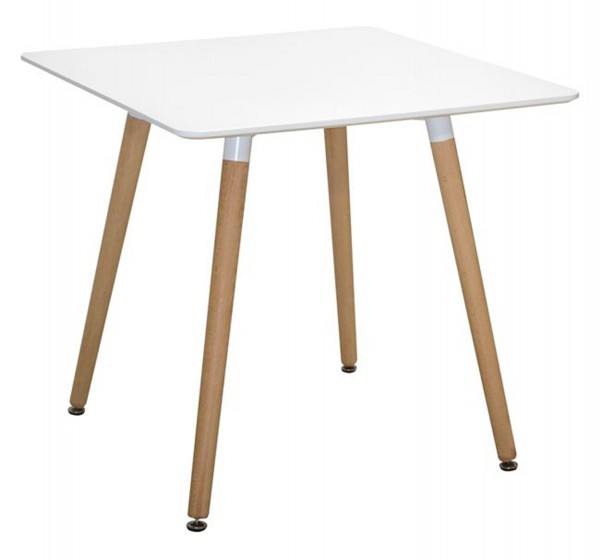 ΤΡΑΠΕΖΙ MINIMAL HM0057.01 ΛΕΥΚΟ 80Χ80Χ74 ΕΚ ΜΕ ΞΥΛΙΝΑ ΠΟΔΙΑ ΟΞΙΑ