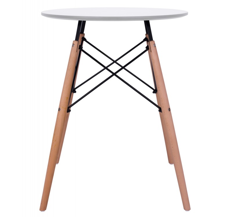 ΤΡΑΠΕΖΙ MINIMAL ΣΤΡΟΓΓΥΛΟ HM0060.01 ΛΕΥΚΟ ΧΡΩΜΑ MDF-ΠΟΔΙΑ ΟΞΙΑΣ ΦΥΣΙΚΟ Φ60Χ72Υεκ.