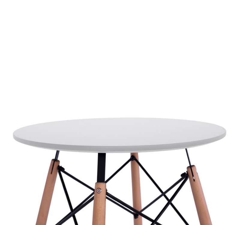 ΤΡΑΠΕΖΙ MINIMAL ΣΤΡΟΓΓΥΛΟ HM0060.01 ΛΕΥΚΟ ΧΡΩΜΑ MDF-ΠΟΔΙΑ ΟΞΙΑΣ ΦΥΣΙΚΟ Φ60Χ72Υεκ.