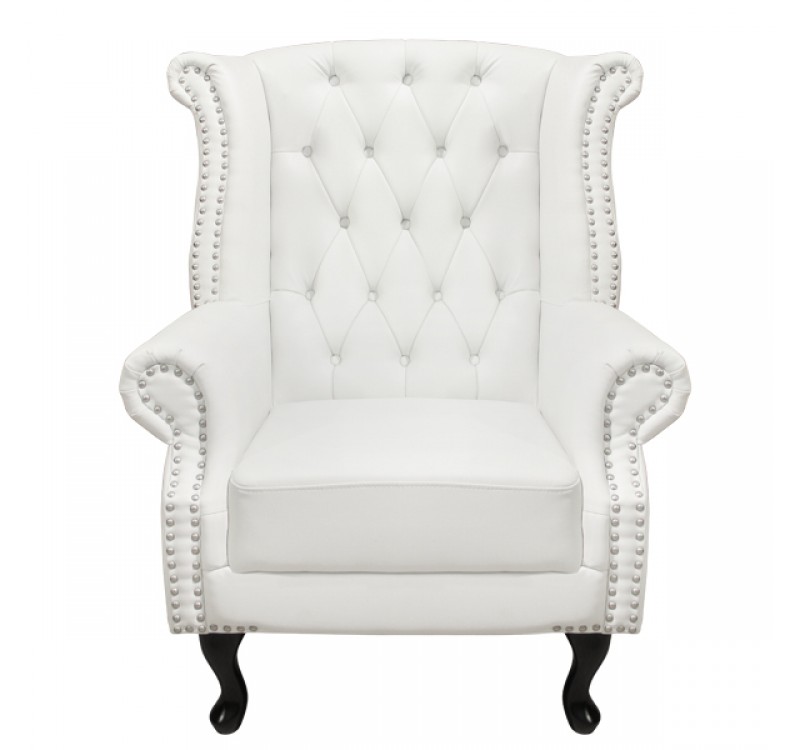 ΠΟΛΥΘΡΟΝΑ-ΜΠΕΡΖΕΡΑ T.CHESTERFIELD POLINA HM0053.02 PU ΛΕΥΚΟ ΜΑΤ 83x75x107Yεκ.