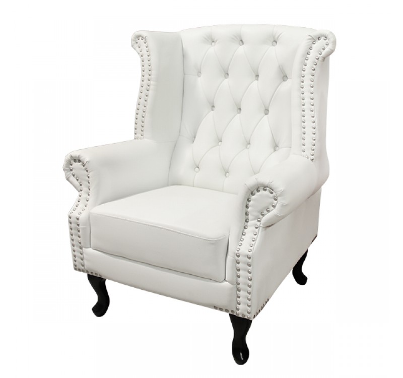 ΠΟΛΥΘΡΟΝΑ-ΜΠΕΡΖΕΡΑ T.CHESTERFIELD POLINA HM0053.02 PU ΛΕΥΚΟ ΜΑΤ 83x75x107Yεκ.