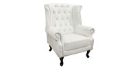 ΠΟΛΥΘΡΟΝΑ-ΜΠΕΡΖΕΡΑ T.CHESTERFIELD POLINA HM0053.02 PU ΛΕΥΚΟ ΜΑΤ 83x75x107Yεκ.