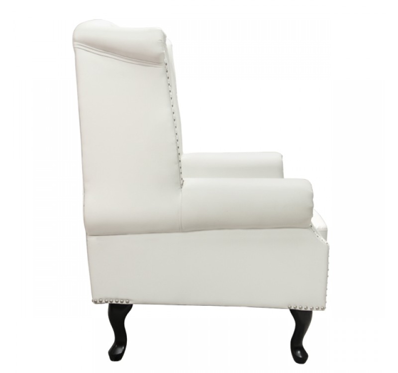 ΠΟΛΥΘΡΟΝΑ-ΜΠΕΡΖΕΡΑ T.CHESTERFIELD POLINA HM0053.02 PU ΛΕΥΚΟ ΜΑΤ 83x75x107Yεκ.