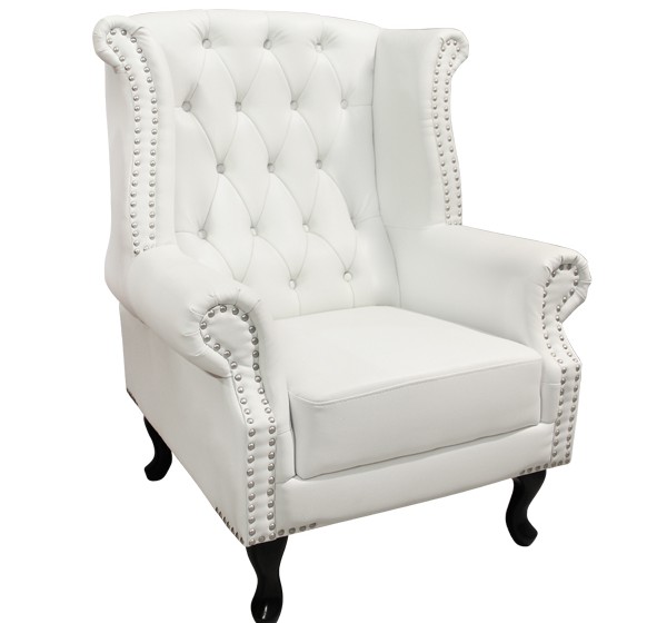 ΠΟΛΥΘΡΟΝΑ-ΜΠΕΡΖΕΡΑ T.CHESTERFIELD POLINA HM0053.02 PU ΛΕΥΚΟ ΜΑΤ 83x75x107Yεκ.
