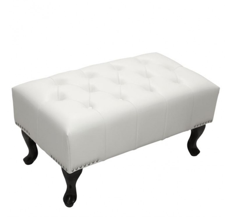 ΤΑΜΠΟΥΡΕ ΥΠΟΠΟΔΙΟ T.CHESTERFIELD EMMA HM226.02 PU ΛΕΥΚΟ-ΜΑΥΡΑ ΠΟΔΙΑ 80x44x39Yεκ.