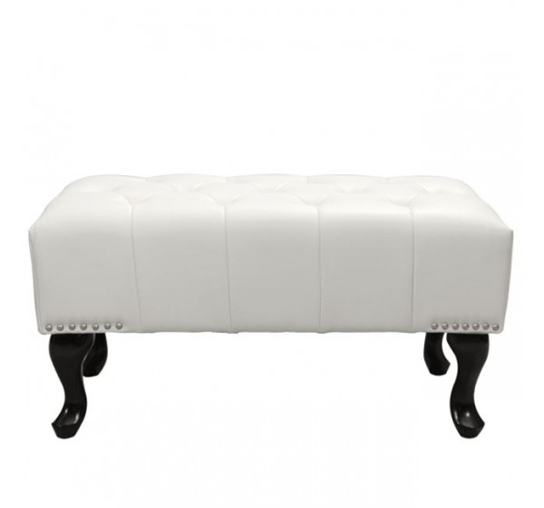 ΤΑΜΠΟΥΡΕ ΥΠΟΠΟΔΙΟ T.CHESTERFIELD EMMA HM226.02 PU ΛΕΥΚΟ-ΜΑΥΡΑ ΠΟΔΙΑ 80x44x39Yεκ.