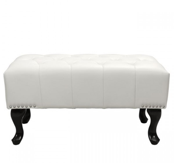 ΤΑΜΠΟΥΡΕ ΥΠΟΠΟΔΙΟ T.CHESTERFIELD EMMA HM226.02 PU ΛΕΥΚΟ-ΜΑΥΡΑ ΠΟΔΙΑ 80x44x39Yεκ.