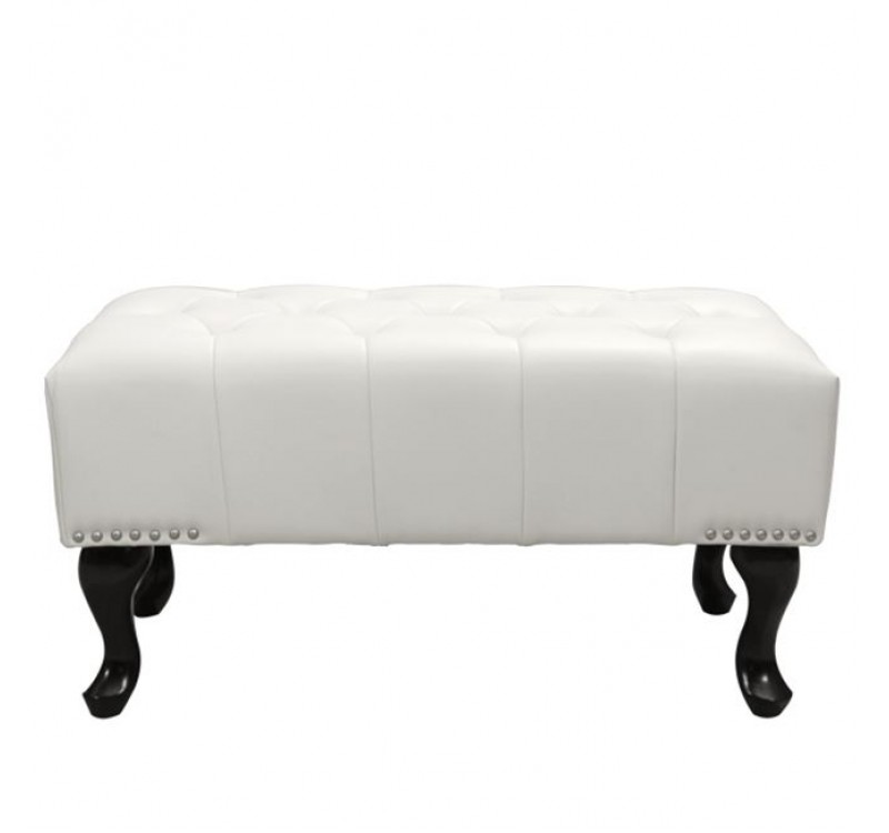 ΤΑΜΠΟΥΡΕ ΥΠΟΠΟΔΙΟ T.CHESTERFIELD EMMA HM226.02 PU ΛΕΥΚΟ-ΜΑΥΡΑ ΠΟΔΙΑ 80x44x39Yεκ.
