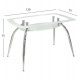 ΤΡΑΠΕΖΙ NORRIS 120Χ75Χ75ΕΚ HM0086.01 ΓΥΑΛΙΝΟ ΛΕΥΚΟ