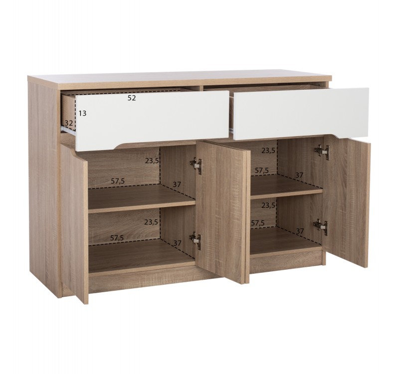 ΜΠΟΥΦΕΣ JOLENE HM2234.02 2 ΣΥΡΤΑΡΙΑ & 4 ΠΟΡΤΕΣ SONAMA 120X40X80εκ.