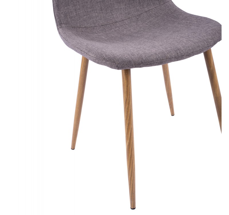 ΚΑΡΕΚΛΑ LEONARDO HM00100.03 ΜΕ ΜΕΤΑΛΛΙΚΑ ΠΟΔΙΑ & ΥΦΑΣΜΑ ΚΑΦΕ 44x55x85Υεκ.