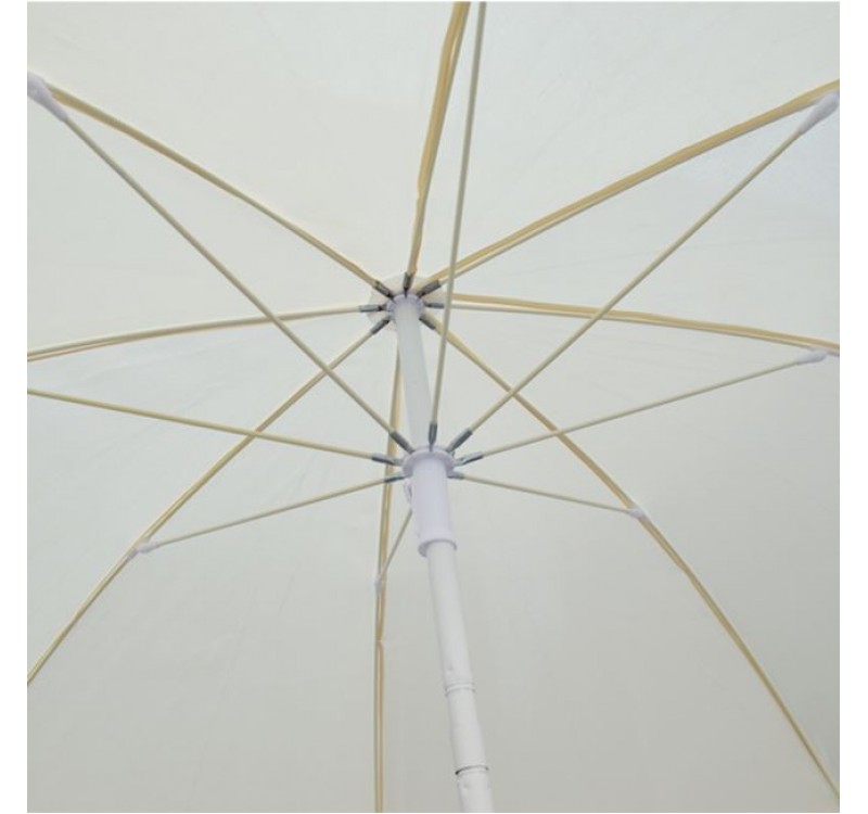 ΟΜΠΡΕΛΑ ΘΑΛΑΣΣΗΣ RANDALL 2.20μ HM6015.01 ΛΕΥΚΗ 8 ΑΚΤΙΝΕΣ FIBERGLASS