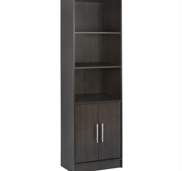 ΒΙΒΛΙΟΘΗΚΗ ΜΕΛΑΜΙΝΗΣ ENSLEY HM2027.01 ZEBRANO 60X30X180 εκ.