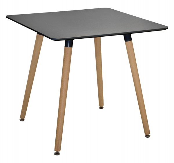 ΤΡΑΠΕΖΙ MINIMAL HM0057.02 ΜΑΥΡΟ 80Χ80Χ74εκ ΜΕ ΞΥΛΙΝΑ ΠΟΔΙΑ ΟΞΙΑ