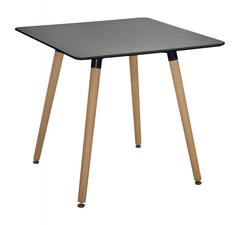 ΤΡΑΠΕΖΙ MINIMAL HM0057.02 ΜΑΥΡΟ 80Χ80Χ74εκ ΜΕ ΞΥΛΙΝΑ ΠΟΔΙΑ ΟΞΙΑ