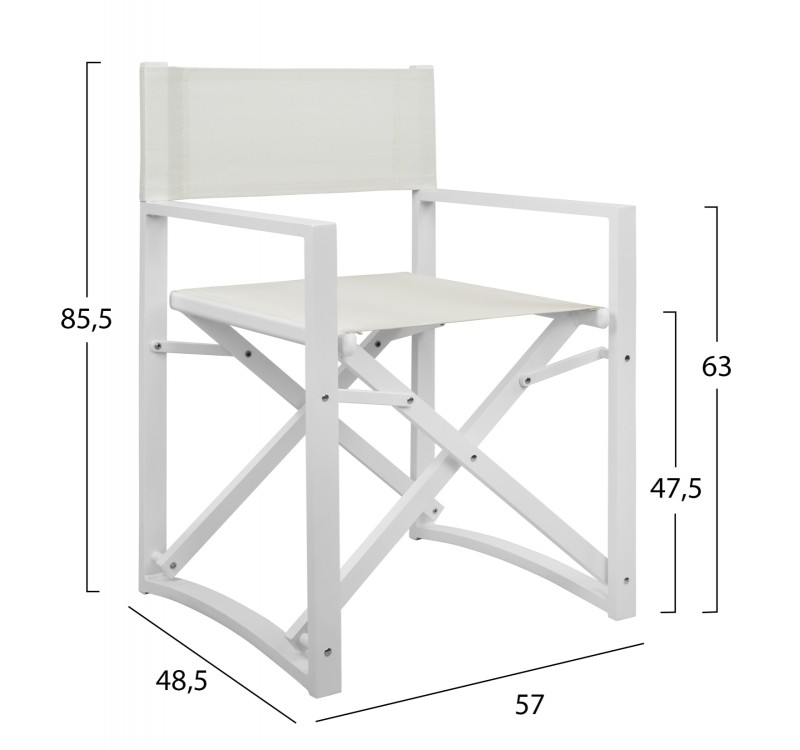 ΠΟΛΥΘΡΟΝΑ ΣΚΗΝΟΘΕΤΗ ΑΛΟΥΜΙΝΙΟΥ DUPRE HM5094.02 ΛΕΥΚΟ 57x48,5x85.5Yεκ