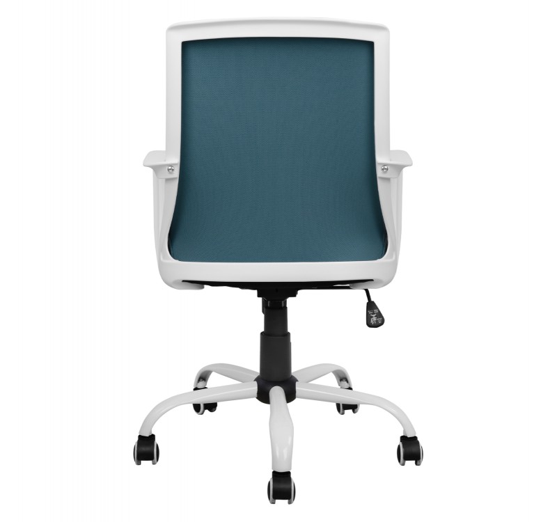 ΚΑΡΕΚΛΑ ΓΡΑΦΕΙΟΥ MALFOI HM1053.06 ΜΠΛΕ MESH & ΠΟΔΙ ΜΕΤΑΛΛΙΚΟ 58x59x103 εκ.