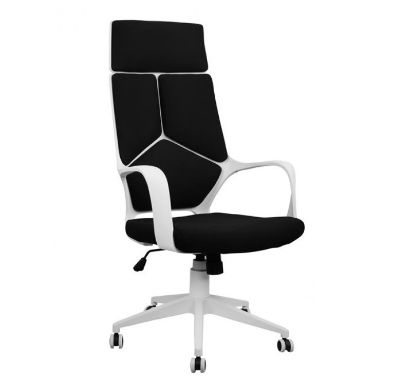 ΚΑΡΕΚΛΑ ΓΡΑΦΕΙΟΥ ANIVIA HM1054.01 ΜΑΥΡO & ΠΟΔΙ ΛΕΥΚΟ 64x61x126 εκ.