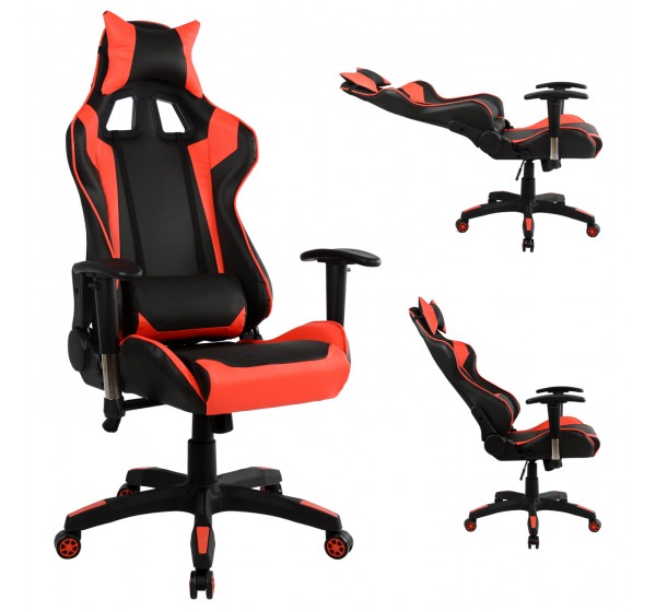 ΠΟΛΥΘΡΟΝΑ GAMING ZAYN HM1056.01 ΜΑΥΡΟ-ΚΟΚΚΙΝΟ PU 67x70x134 εκ.