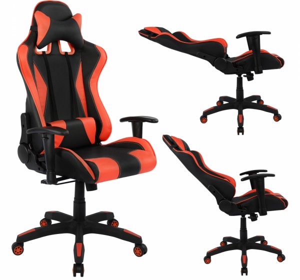 ΚΑΡΕΚΛΑ ΓΡΑΦΕΙΟΥ GAMING HM1062.01 SPEED ΜΑΥΡΟ ΚΟΚΚΙΝΟ PU 68,5 x 71,5 x 133,5 εκ.