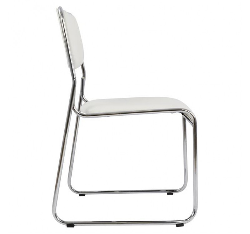 ΚΑΡΕΚΛΑ ΓΡΑΦΕΙΟΥ ΣΥΝΕΡΓΑΣΙΑΣ MABEL HM1019.02 ΣΕ ΧΡΩΜΑ ΛΕΥΚΟ 48,5x51,5x77Yεκ.