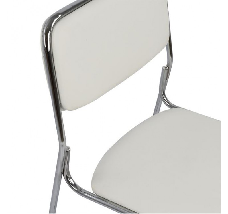 ΚΑΡΕΚΛΑ ΓΡΑΦΕΙΟΥ ΣΥΝΕΡΓΑΣΙΑΣ MABEL HM1019.02 ΣΕ ΧΡΩΜΑ ΛΕΥΚΟ 48,5x51,5x77Yεκ.