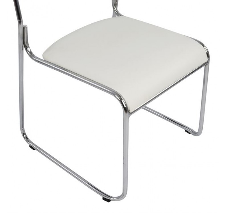 ΚΑΡΕΚΛΑ ΓΡΑΦΕΙΟΥ ΣΥΝΕΡΓΑΣΙΑΣ MABEL HM1019.02 ΣΕ ΧΡΩΜΑ ΛΕΥΚΟ 48,5x51,5x77Yεκ.