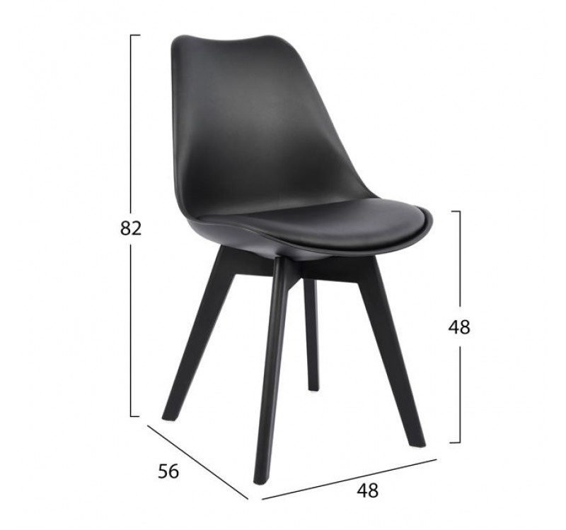 ΚΑΡΕΚΛΑ VEGAS HM0033.32 ΜΕ ΠΟΔΙ ΠΟΛΥΠΡΟΠΥΛΕΝΙΟΥ-PU-ΜΑΥΡΟ 48x56x82 εκ.