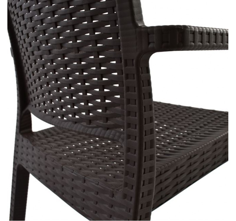 ΠΟΛΥΘΡΟΝΑ ΠΟΛΥΠΡΟΠΥΛΕΝΙΟΥ ΒΑΡΕΩΣ ΤΥΠΟΥ KAGANU DARK BROWN HM5134.09 57x55,5x89 εκ.