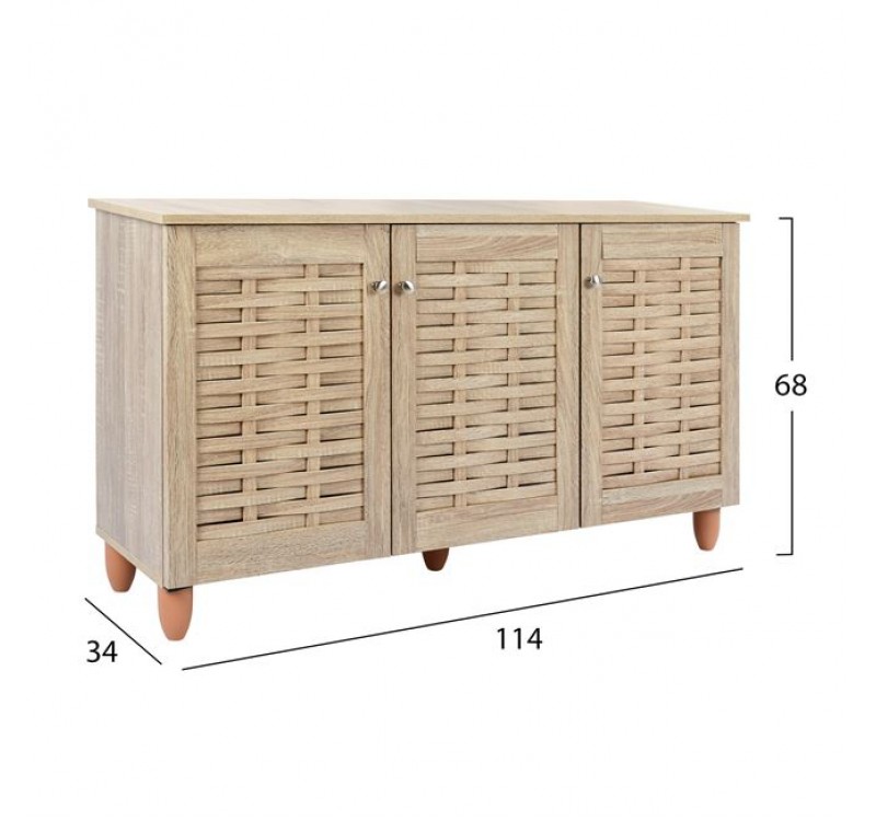 ΠΑΠΟΥΤΣΟΘΗΚΗ-ΝΤΟΥΛΑΠΙ 3 ΠΟΡΤΕΣ IGGY HM2211.02 SONAMA 114Χ34Χ68εκ.