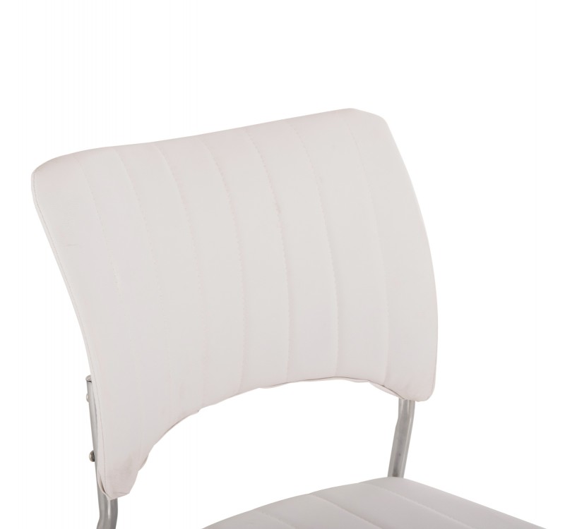 ΚΑΡΕΚΛΑ QUENTI HM1071.02 ΛΕΥΚΗ 52x60x85 εκ.