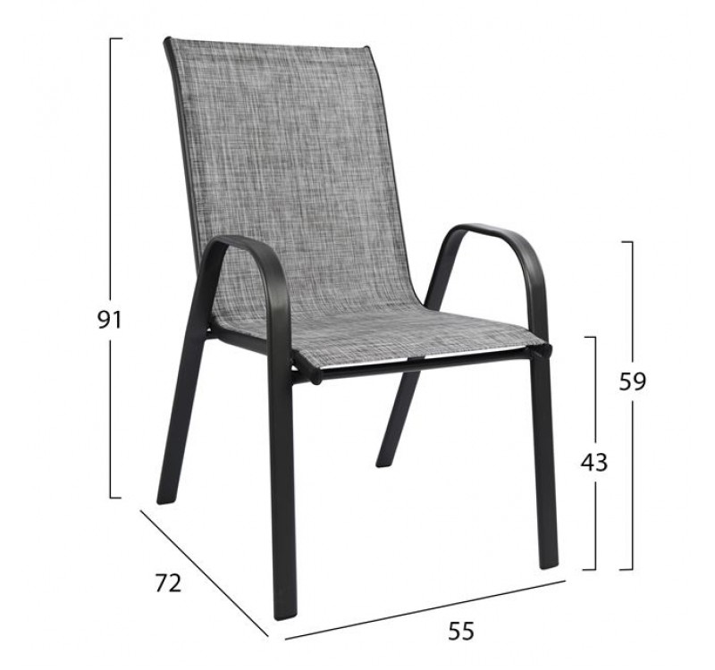 ΣΕΤ ΤΡΑΠΕΖΑΡΙΑΣ 3ΤΜΧ ΜΕ 2 ΚΑΡΕΚΛΕΣ & 1 ΤΡΑΠΕΖΙ 60x60 HM5183.01