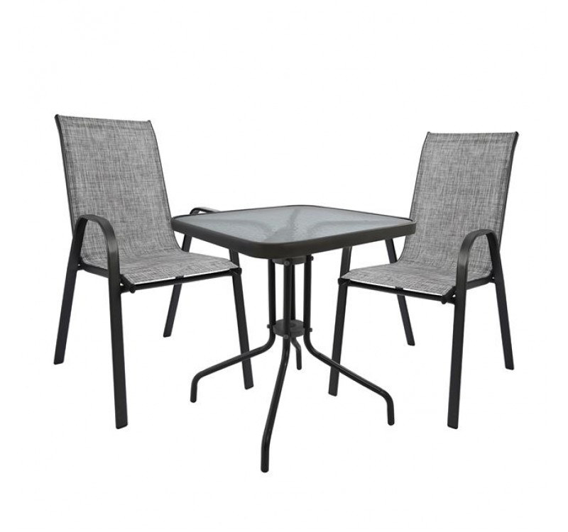 ΣΕΤ ΤΡΑΠΕΖΑΡΙΑΣ 3ΤΜΧ ΜΕ 2 ΚΑΡΕΚΛΕΣ & 1 ΤΡΑΠΕΖΙ 60x60 HM5183.01