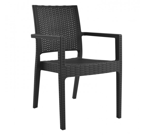 ΠΟΛΥΘΡΟΝΑ ΠΟΛΥΠΡΟΠΥΛΕΝΙΟΥ ΒΑΡΕΩΣ ΤΥΠΟΥ KAGANU DARK GREY HM5134.01 57x55,5x89 εκ.