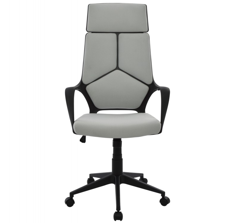 ΚΑΡΕΚΛΑ ΓΡΑΦΕΙΟΥ ANIVIA HM1073.21 ΓΚΡΙ & ΣΚΕΛΕΤΟ ΜΑΥΡΟ 64x61x127 cm
