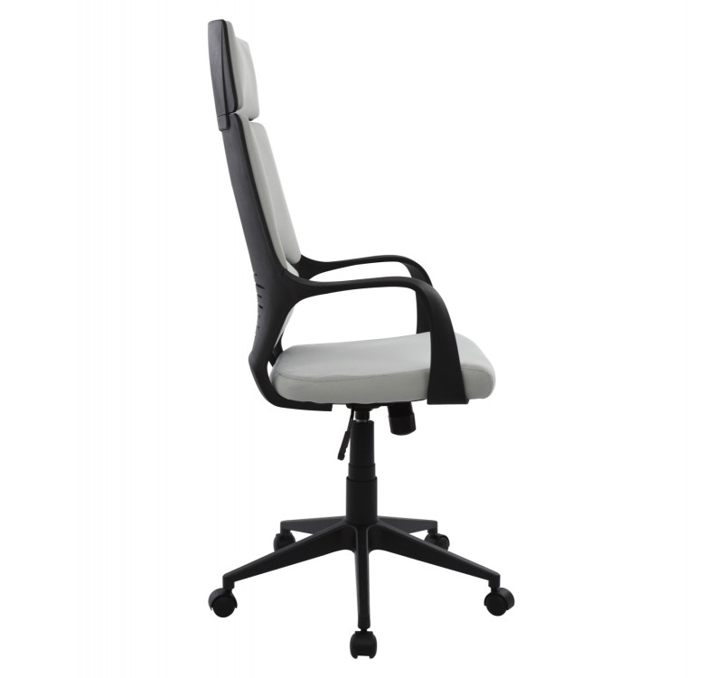 ΚΑΡΕΚΛΑ ΓΡΑΦΕΙΟΥ ANIVIA HM1073.21 ΓΚΡΙ & ΣΚΕΛΕΤΟ ΜΑΥΡΟ 64x61x127 cm