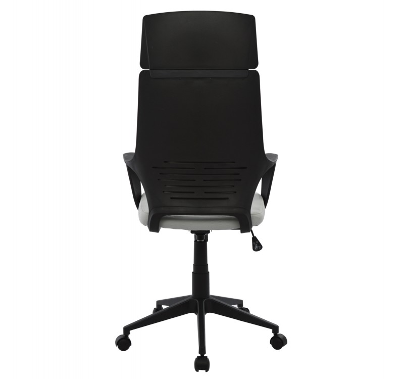 ΚΑΡΕΚΛΑ ΓΡΑΦΕΙΟΥ ANIVIA HM1073.21 ΓΚΡΙ & ΣΚΕΛΕΤΟ ΜΑΥΡΟ 64x61x127 cm