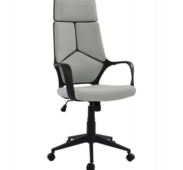 ΚΑΡΕΚΛΑ ΓΡΑΦΕΙΟΥ ANIVIA HM1073.21 ΓΚΡΙ & ΣΚΕΛΕΤΟ ΜΑΥΡΟ 64x61x127 cm