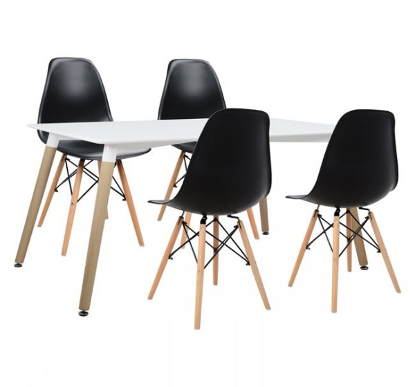 ΣΕΤ ΤΡΑΠΕΖΑΡΙΑΣ 5ΤΜΧ ΜΕ ΤΡΑΠΕΖΙ MINIMAL & ΚΑΡΕΚΛΑ TWIST HM10192 120x80x73 cm