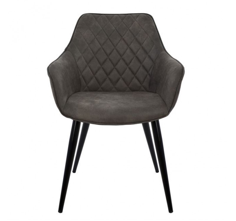 ΠΟΛΥΘΡΟΝΑ MANDO HM8006.10 ΜΕ ΓΚΡΙ NUBUCK ΥΦΑΣΜΑ 60x60x84 εκ.