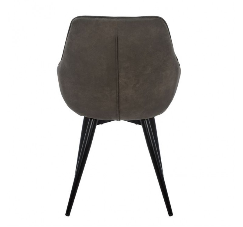 ΠΟΛΥΘΡΟΝΑ MANDO HM8006.10 ΜΕ ΓΚΡΙ NUBUCK ΥΦΑΣΜΑ 60x60x84 εκ.